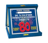 La TARGA del 80 ENNE - idea scherzo gadget per la festa di compleanno dei 80 ANN