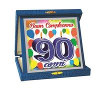 La TARGA del 90 ENNE - idea scherzo gadget per la festa di compleanno dei 90 ANN