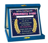 La TARGA premio PENSIONATA D'ORO - idea scherzo gadget PENSIONE