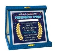 La TARGA premio PENSIONATO D'ORO - idea scherzo gadget PENSIONE