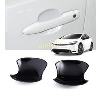 La tazza della maniglia della porta anteriore nera lucida si circonda alla moda per Toyota Prius XW60 2023 2024 2025