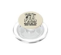 La tecnologia mi fa dire cattive parole divertenti umorismo tecnico PopSockets PopGrip per MagSafe
