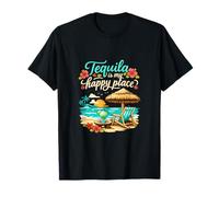 La Tequila è Il Mio Posto Felice Beach Margarita Party Crew Maglietta