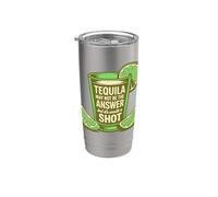 La tequila potrebbe non essere la risposta, ma vale la pena sparare divertente Bicchiere termico in acciaio inox doppia parete