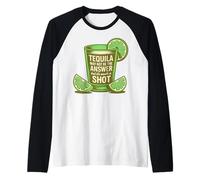 La Tequila Potrebbe Non Essere la Risposta, ma Vale la Pena sparare Divertente Maglia con Maniche Raglan