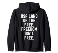 La Terra della libertà Libera degli Stati Uniti Non è patriottica Libera Felpa con Cappuccio