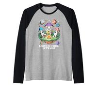 La Terra è Funghi Strani Che Suonano Musica Maglia con Maniche Raglan