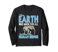 La Terra È per Tutti Difensori degli Animali Maglia a Manica