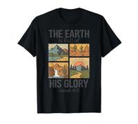 La Terra è Piena della Sua Gloria - Isaia 6:3 Retro Nature Maglietta