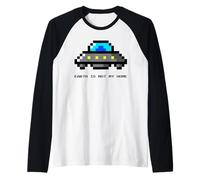 La Terra Non è la mia casa (Alien UFO Graphic) Maglia con Maniche Raglan