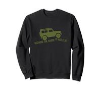 La Terra Non È Piatta 4x4 Rover Attraverso Terra off Road Retro Felpa