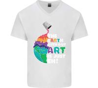 La Terra Senza Arte È Solo EH Artist Maglietta In Cotone A V Per Uomo