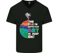 La Terra Senza Arte È Solo EH Artist Maglietta In Cotone A V Per Uomo