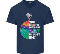 La Terra Senza Arte È Solo EH Artist Maglietta In Cotone A V Per Uomo