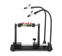 La terza mano 360 ° Flipping PCB Clip Saldatura di terza mano con lente d'ingrandimento illuminata a LED 3X Saldatura Aiutando la stazione di rilavorazione manuale (Color : 21PC-B)