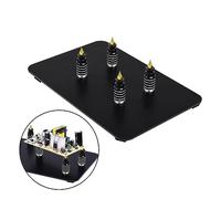 La terza mano Hot Air Gun Frame Soldering Iron Holder PCB Clip Soldering Station Heat Gun Stand Welding Tool with 3X LED Magnifier (Color : N-4PCF-BK9)