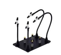 La terza mano Hot Air Gun Frame Soldering Iron Holder PCB Clip Soldering Station Heat Gun Stand Welding Tool with 3X LED Magnifier (Color : N-4AB-BK9)