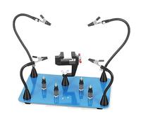 La terza mano Magnetic Helping Hands Saldatura Supporto for circuito stampato PCB di terza mano Supporto for pistola ad aria calda a 360 ° for stazione di saldatura (Color : N-4AL-5C)
