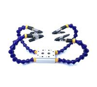 La terza mano Morsa da banco Morsetto da tavolo Stazione di saldatura con 6-2 bracci flessibili Saldatura Supporto in lega di alluminio Utensili manuali for riparazione saldatura PCB (Color : B)