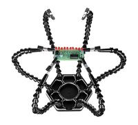 La terza mano Morsa da banco Morsetto da tavolo Stazione di saldatura con 6-2 bracci flessibili Saldatura Supporto in lega di alluminio Utensili manuali for riparazione saldatura PCB (Color : N)