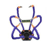 La terza mano Morsa da banco Morsetto da tavolo Stazione di saldatura con 6-2 bracci flessibili Saldatura Supporto in lega di alluminio Utensili manuali for riparazione saldatura PCB (Color : M)
