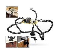 La terza mano Morsetto da tavolo Stazione di saldatura for strumenti di saldatura di terza mano con lente d'ingrandimento 3X / Supporto for PCB di riparazione for saldatura a bracci flessibili da 5 pe
