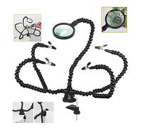 La terza mano Morsetto da tavolo Stazione di saldatura for strumenti di saldatura di terza mano con lente d'ingrandimento 3X / Supporto for PCB di riparazione for saldatura a bracci flessibili da 5 pe