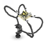 La terza mano Saldatura di terza mano Helping Hands Stazione di saldatura PCB Strumento di riparazione multifunzione con clip fissa (Color : Y4BK-BK)