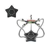 La terza mano Soldering Third Hand PCB Holder 5Pcs Helping Hands Welding Station 3X LED Magnifier Desk Lamp PCB SMD Repair Tools (Color : NEW-5star, Size : 3X_55MM)