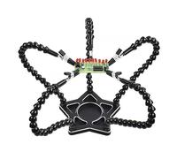 La terza mano Supporto for PCB di saldatura 5 pezzi Mani d'aiuto flessibili Lampada da tavolo con lente d'ingrandimento 3X USB Stazione di saldatura Strumento di saldatura fai-da-te (Color : N-STAR5-