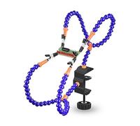 La terza mano Supporto for PCB for saldatura con morsetto da scrivania Stazione di saldatura a mano d'aiuto Lente d'ingrandimento LED 3X Ingrandimento Saldatura flessibile Terza mano (Color : Y4BE-BK