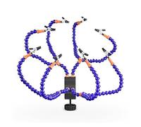 La terza mano Supporto for PCB for saldatura con morsetto da scrivania Stazione di saldatura a mano d'aiuto Lente d'ingrandimento LED 3X Ingrandimento Saldatura flessibile Terza mano (Color : Y8BE-BK