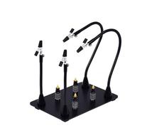 La terza mano Supporto for pistola termica magnetica flessibile for saldatura di terza mano con lente d'ingrandimento LED 3X for riparazione PCB che aiuta la stazione di rilavorazione (Color : N-4AB-