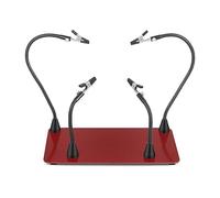 La terza mano Third Hand Soldering Tool PCB Holder Four Magnetic Based Flexible Metal Arms Helping Hands Welding Workshop Station (Color : N-4AR-RD2)