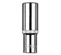 La testa esagonale da 1/2", 18 mm della marca NEO è realizzata in acciaio al cromo vanadio. La superficie zigrinata migliora il mantenimento della punta. La