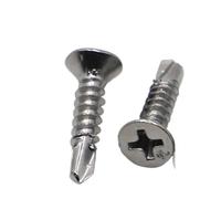 La testa piatta in acciaio inossidabile è una vite Confezione da 20 viti autoperforanti a testa piatta in acciaio inossidabile 410 M4.2-M4.8 13-50 mm(25mm,M4.2)