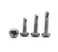 La testa piatta in acciaio inossidabile è una vite Viti autofilettanti a testa cilindrica in acciaio inossidabile 410 M4.2/M4.8 Confezione da 20(45mm,M4.8)