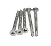 La testa piatta in acciaio inossidabile è una vite Viti autofilettanti a testa piatta for lamiera M4.2 M4.8 M5.5 410 Acciaio inossidabile Confezione da 245(M4.8-19mm)