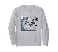 La Testa travolge Il Surf | Ironico Gioco di Parole sul Surf Maglia a Manica