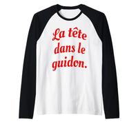 La tête Dans Le guidon Proverbe de Vélo Cyclisme VTT Humour Maglia con Maniche Raglan