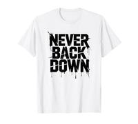 La Tipografia Grunge intensa Non Si Tira mai Indietro Maglietta