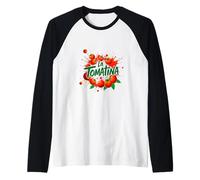 La Tomatina Festival - Pomodoro Splash Design Maglia con Maniche Raglan