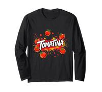 La Tomatina Festival Pomodoro Splash Design - Spagna Maglia a Manica
