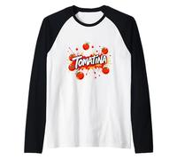 La Tomatina Festival Pomodoro Splash Design - Spagna Maglia con Maniche Raglan