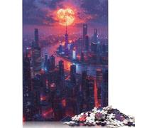 La Torre della Perla Orientale a Shanghai Puzzle colorati e fantastici per bambini dai 12 anni in su, regalo di Natale 1000 pezzi (75x50 cm)