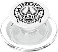 La Torre Eiffel dal 1889 Parigi Francia Stampa Nera PopSockets PopGrip per MagSafe
