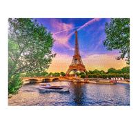 La Torre Eiffel e il fiume Senna al tramonto a Parigi, Francia - Premium 1000 pezzi Jigsaw Puzzle - Made in USA