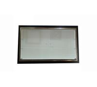 La Torre Vetrina sospesa parete attrezzata in stile classico con ante in vetro cornice classica portabottiglie su misura VTCapri/N 80 x 60 cm