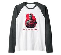 La tragedia del potere e del tradimento di Giulio Cesare Shakespeare Maglia con Maniche Raglan