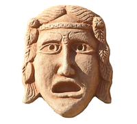 La Tragedia Greca Maschera in Terracotta Italiana Decorazione da Appendere H 18c